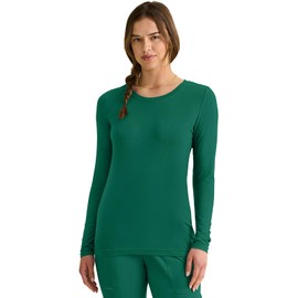 Healing Hands Women's Underscrub Soft Knit Melissa Longsleeve Scrub Tee with Breathable & Easy Care Fabric 5047, XL, Hunter