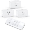 G-Homa Wireless Electrical Outlets with Remote Control, 1875W/15A, 100FT Range,
