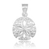 .925 Sterling Silver Sea Star Sand Dollar Charm Pendant Necklace,