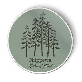 Squiddy Chippewa National Forest - Vinyl Sticker - Large Size (12" Wide)