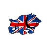 CafePress British Bulldog Union Jack Oval Sticker Oval Car Bumper