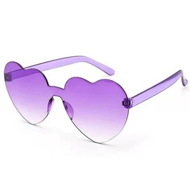 MAXJULI Heart Sunglasses for Women Baby Girl,Hot Party Neon Shades UV Protection (Purple)