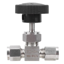 304 Stainless Steel Valve 2‑Way High Pressure Needle Flow Control for Water Gas LiquidФ1/4