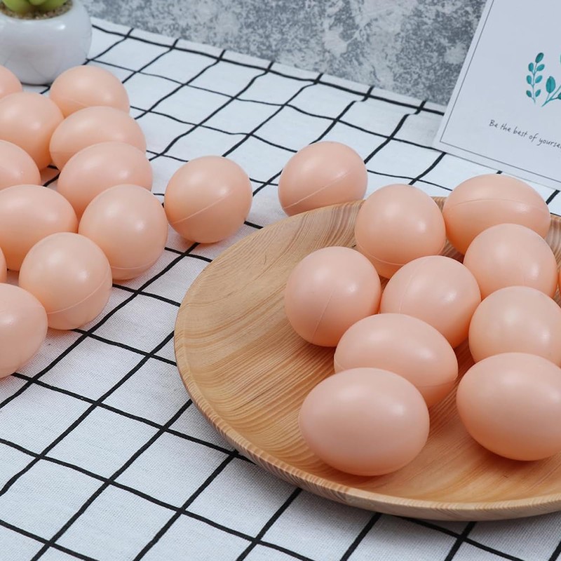 12 Pcs Fake Eggs, Artificial Plastic Eggs for Kids, Easter