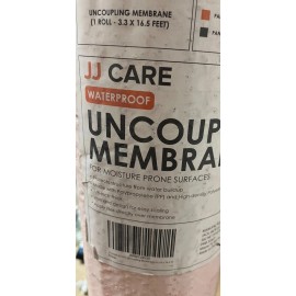 JJ CARE - Uncoupling Membrane 1/8 Underlayment Rolls 3.3 x 16.5ft -54 Sqft