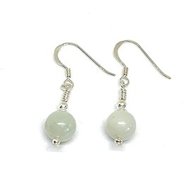 Jade Earrings | Simple Drop earrings | Jade stones dangly earrings | 35th wedding anniversary