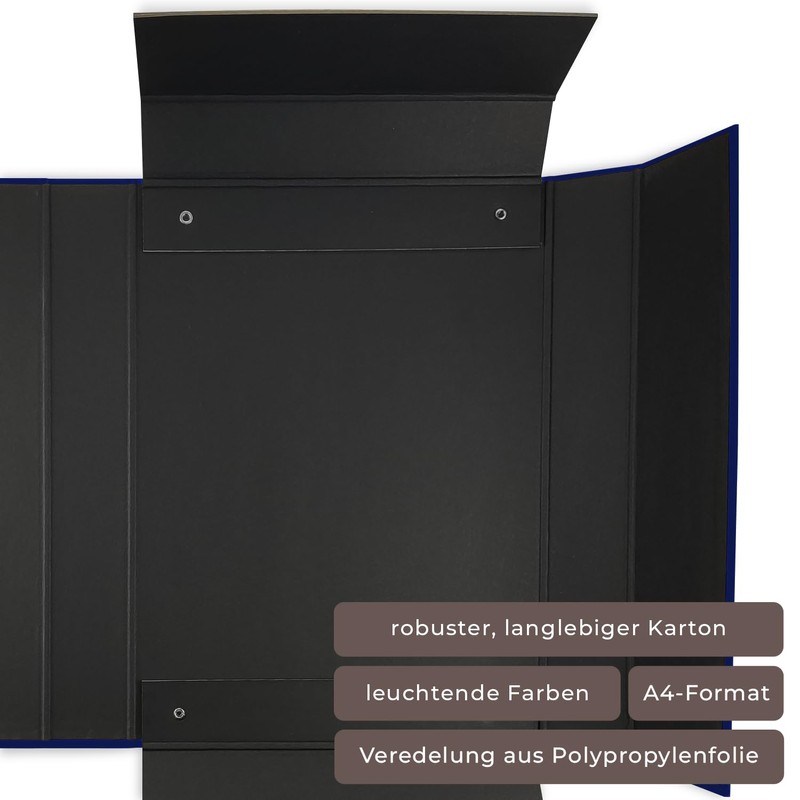 Netuno Portfolio Folder A4 Cardboard 50 mm Dark Blue Document