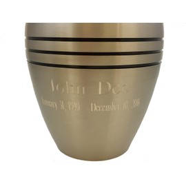 Dignity Pewter Custom Cremation Urn by Beautiful Life Urns - Engravable Funeral Urn (Large)
