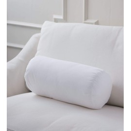 Plankroad Home Décor 9Dx30 Hypoallergenic Luxury 100% Small Feather Round Bolster Pillow Insert, 100% Cambric Cotton Shell, Never Vacuum-Packed, Odorless, Made in USA