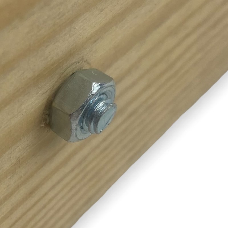 M8 Cup Square Carriage Bolt & Nut - Bright Zinc