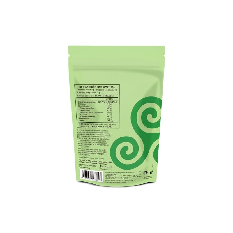 Té Verde Matcha Organica en Polvo