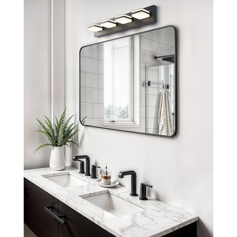VONLUCE Bathroom Vanity Light Fixture, 4-Light Modern LED Vanity Light,