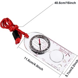 Voarge Navigation Compass Hiking Compass Adjustable Shipping Card Reading Navigation Survival Camping Outdoor Sports