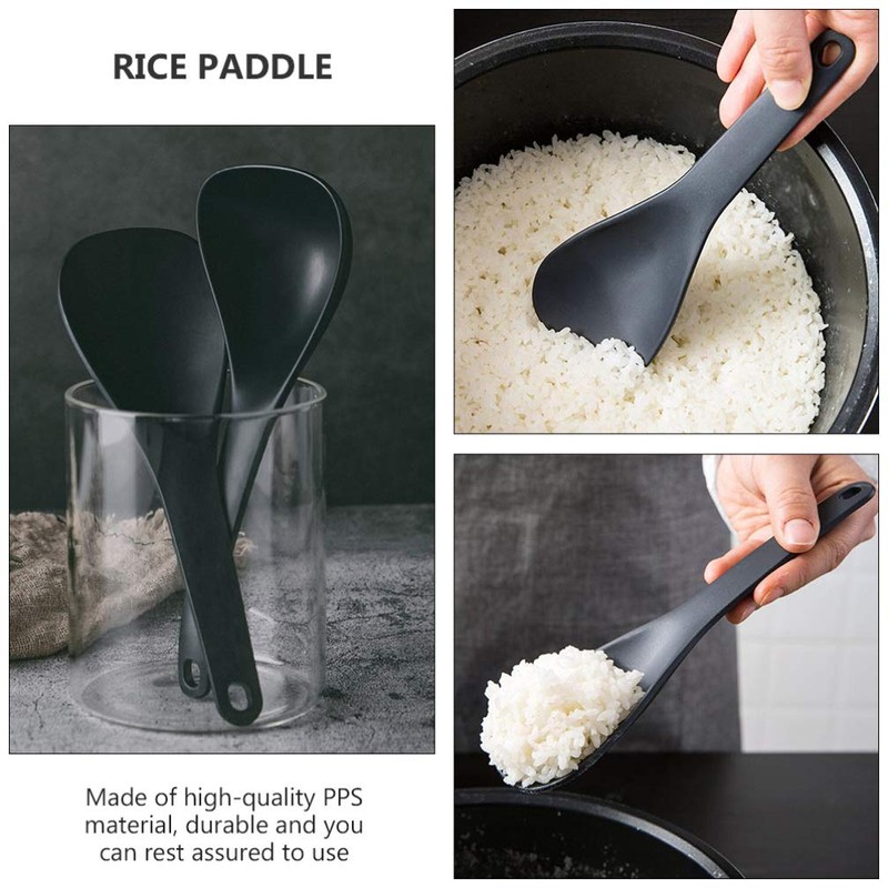 DOITOOL 2Pcs Rice Paddle Spoon Soup Spoon Non Stick Rice