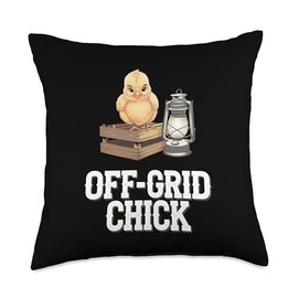 Baby Chicks in Homesteading with Lamp Throw Pillow