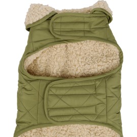 Flamingo Bonnie Dog Coat Green - Size A: 30cm, W: 31-32cm, C: 46-49cm, Warm and Comfortable, Ideal for Chihuahua, Maltese, Yorkshire Terrier and Miniature Poodle