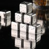 4Pcs Stainless Steel Ice Cubes Reuseable Polishing Beverage Chilling Stones