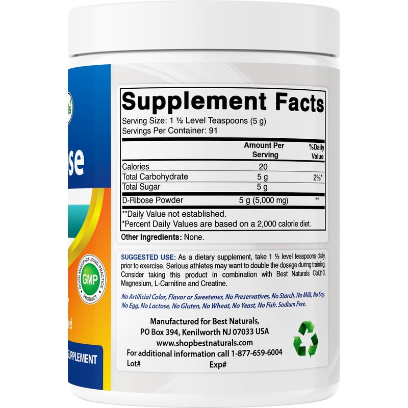Best Naturals D-Ribose Powder 1 Pound