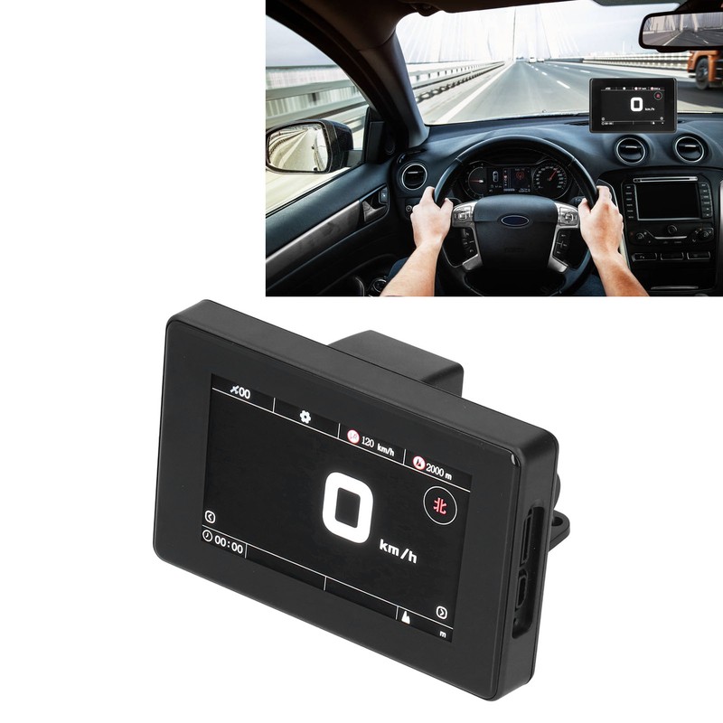 Universal Car HUD Display Multi Function Speed Fuel Warning Windshield