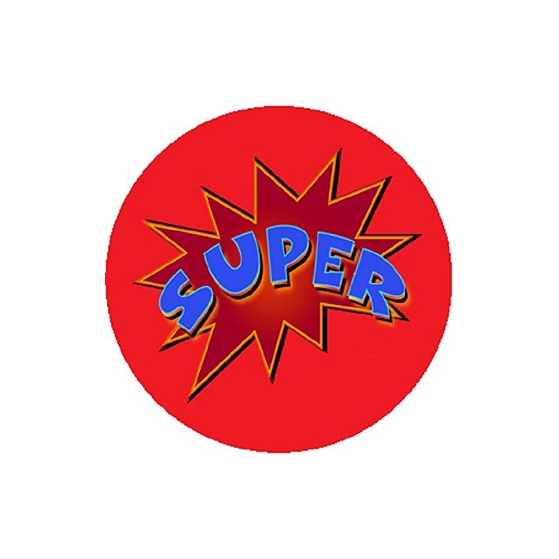 144 Superhero Action Words - Comic Themed Teacher Reward Stickers