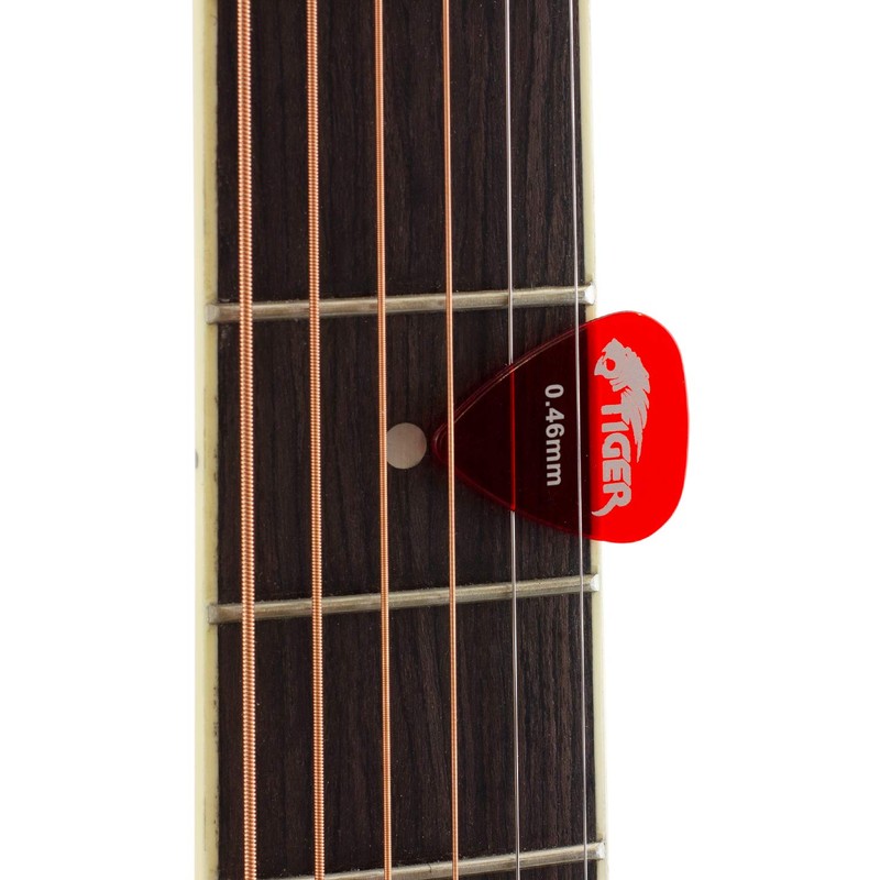 Guitar Picks with Storage Tin - 12 Gel Plectrums 0.46mm