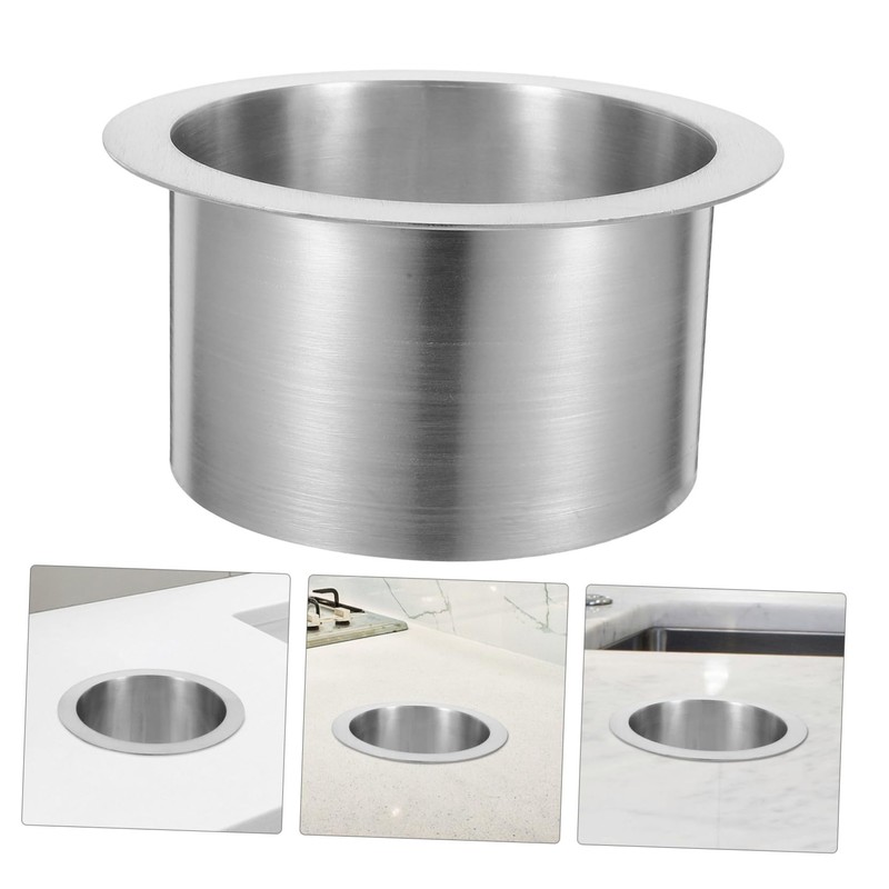 ULTECHNOVO Elegant Round Drop-in Trash Chute Stainless Steel Grommet Waste