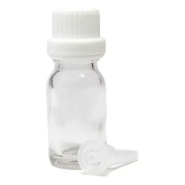 Meliars Frasco 10 Ml Transparen Con Tapa Inviolable  Blanca(70 Pzs)