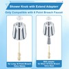 Coolfell 3 Piece Shower Knobs Replacement with 3 Extend Adapter,