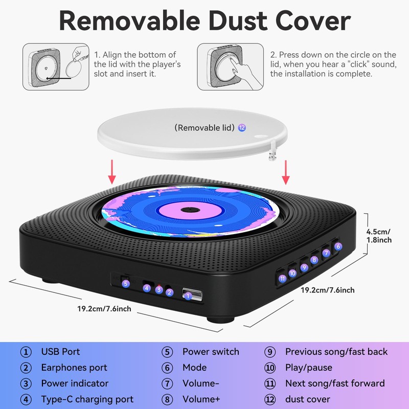 Radio with CD Player Children: Kegaudio Portable CD Players Portable
