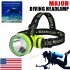 Unbranded Portable Rechargeable LED Diving Headlight Headlamp 500M Underwater Lighting