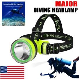 Unbranded Portable Rechargeable LED Diving Headlight Headlamp 500M Underwater Lighting