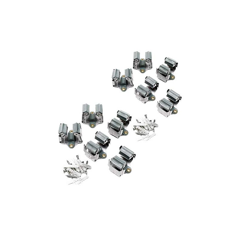 10 x Wall Bracket Device Holder Steel Broom Holder Wall