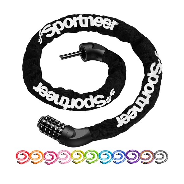 Sportneer Bike Lock: 5 Digit Combination High Security Anti Theft