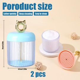 2Pcs Marshmallow Whip Maker Deep Cleansing Foam Maker for Face Wash, Skincare Whipping Tool, Quick Rich Foam Cup, Facial Foam Machine, Cream Foam Cleansing Tool, Perfect for Home or Travel (2, Blue)