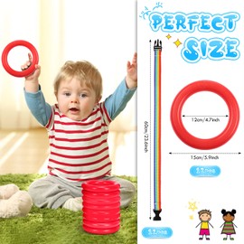 Tatuo 12 Set Toddlers Walking Rope for Preschool Toddlers Detachable Transition Rope Safety Daycare Rope for Preschool Daycare Kindergarten School Kids Outdoor Supplies (Red)