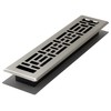 Decor Grates AJH214-NKL Oriental Floor Register, 2x14 Inches, Brushed Nickel