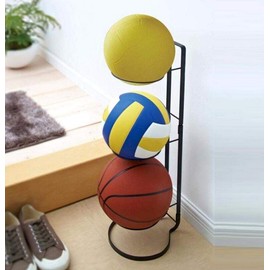 Basketball Rack Vertical Ball Storage Rack Ball Holder 3 Stack Master Basketball Wall Storage Rack Black 20.525.565cm