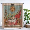 Ulticool Shower Curtain - Sun Nature Flowers Tarot Horoscope Vintage