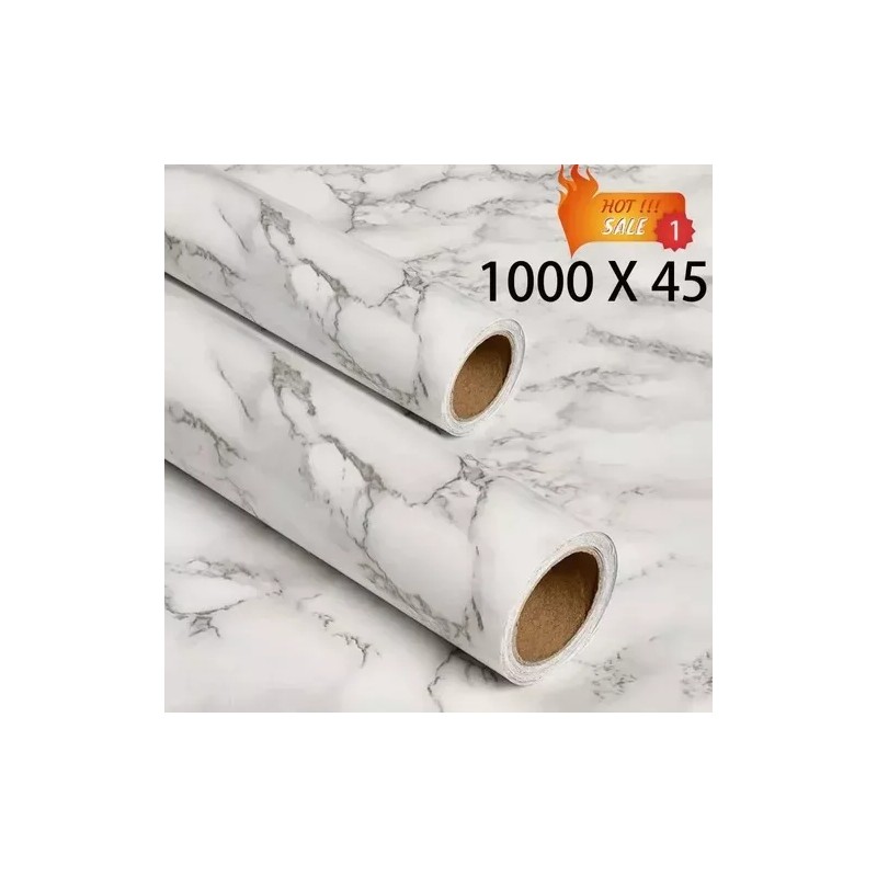 Mexgogo Papel Tapiz Para Pared Autoadhesivo Marmol 3d Blanco Cocina