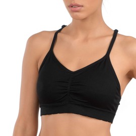 Alyce Intimates Seamless Womens Bra, Pack of 5- Lightly Padded Bra with Removable Cups- Wireless Racerback Bralette