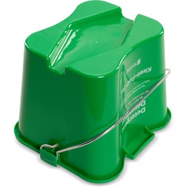 San Jamar Kleen-Pail Pro Detergent Bucket Janitorial Pail with Bail Handle for Cleaning, Restaurants, And Kitchens, Polypropylene, 3 Quarts, Green