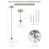 WYNEYET 3 Pack Globe Pendant Light, Brushed Nickel Hanging Ceiling
