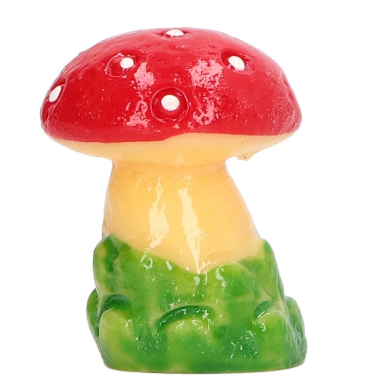 30pcs Dollhouse Mushroom Figurine Cute DIY Resin Micro Landscape Garden