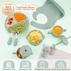 Bufims Silicone Baby Feeding Set, Baby Led Weaning Supplies, Eating
