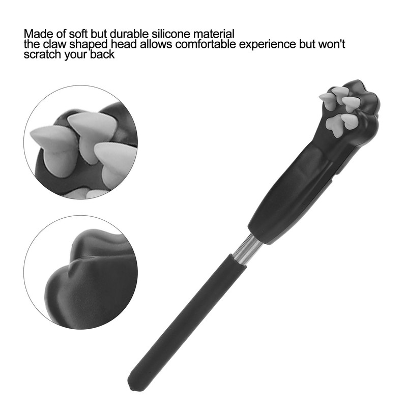 Socobeta Cute Cat Claw Back Scratchers, Portable Adjustable Extendable Stainless