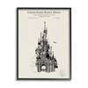 Stupell Industries Intricate Castle Blueprint Diagram Framed Wall Art, Design