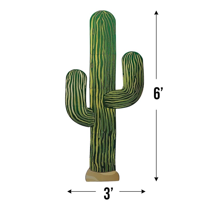 Fun Express 6 Foot Jointed Cactus Wall Decor - VBS