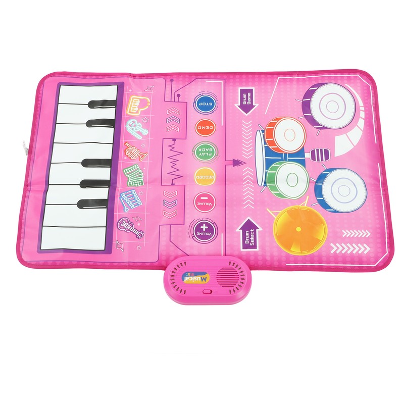 2 in 1 Touch Piano Drum Mat Early Educational Portable