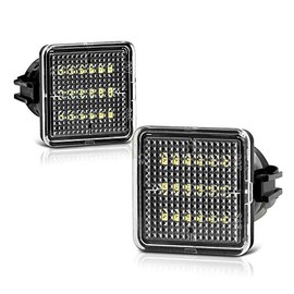 VIPMOTOZ Full LED License Plate Light For 2016-2022 Toyota Tacoma & 2014-2021 Tundra Pickup Truck, 6000K Diamond White, 2-Pieces Tag Lamp Assembly Replacement