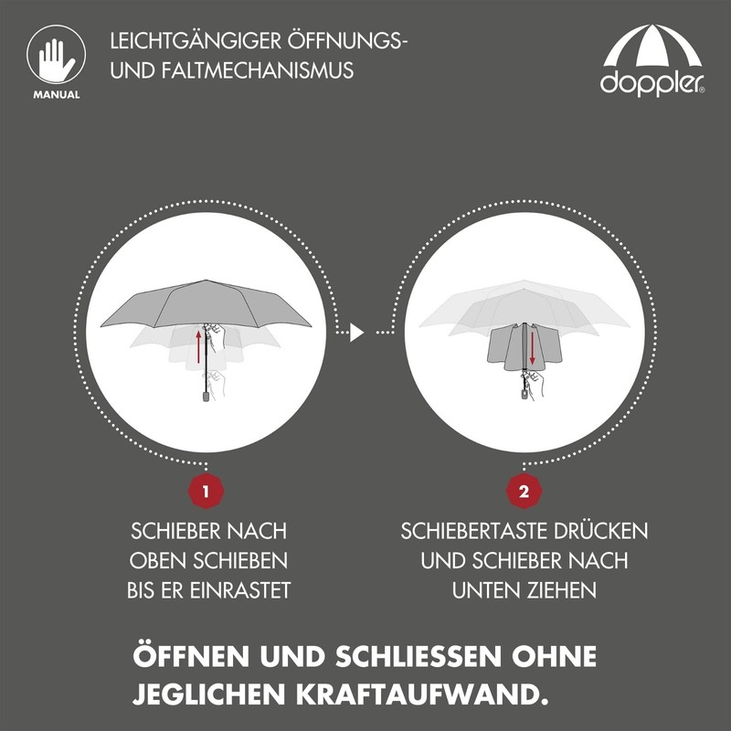 Doppler Pocket Umbrella Zero, 99 Flat I Ultra Light Umbrella
